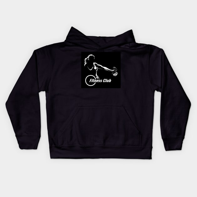 Fitness or Training Emblem Kids Hoodie by devaleta